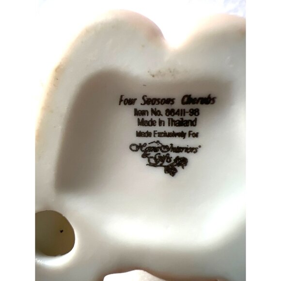 Set Of 3 Ceramic Cherubs Angels Heavenly Cherubs & Home Interiors Four Seasons - Picture 6 of 11